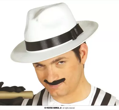 CHAPEAU ROI DE LA POP BLANC / RUBAN NOIR