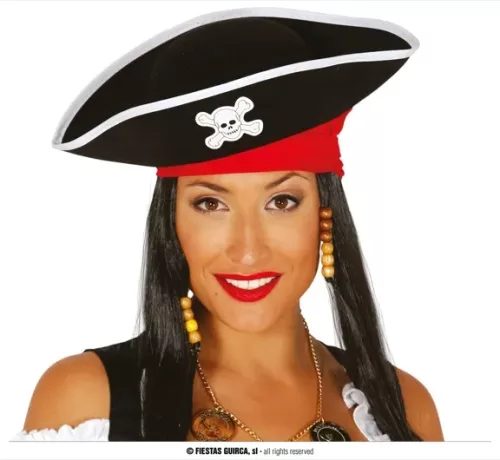 CHAPEAU PIRATE FEUTRE (SANS FOULARD)