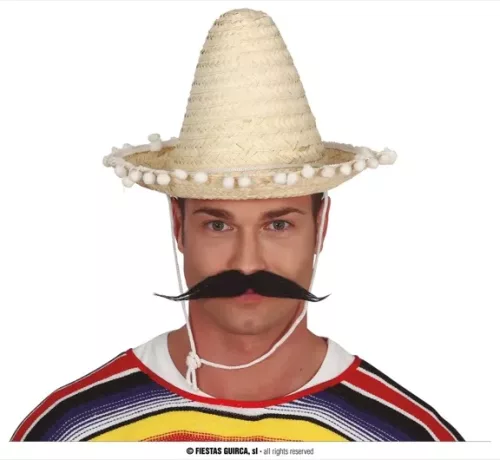 CHAPEAU PAILLE MEXICAIN 33CMS PAILLE