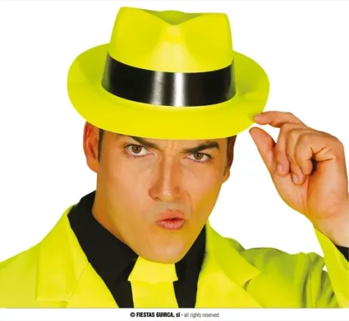 CHAPEAU GANGSTER PLASTIQUE (ASSORTIS)