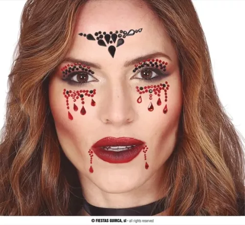 BIJOUX VISAGE ADHÉSIFS VAMPIRE – Image 2