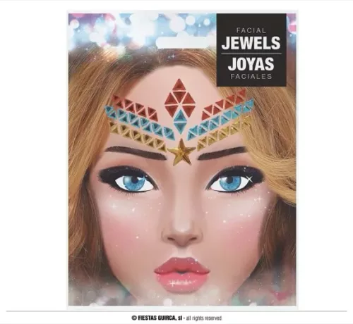 BIJOUX ADHÉSIFS POUR VISAGE SUPER HÉROÏNE
