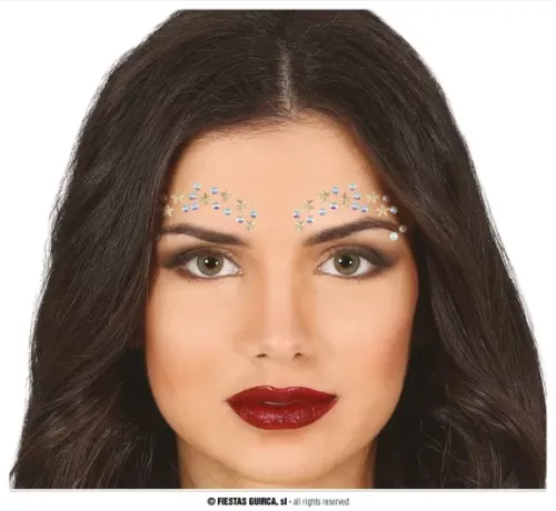 BIJOUX VISAGE POUR CILS ET SOURCILS, ÉTOILES ARGEN
