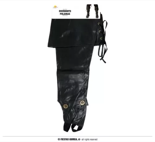 PAIRE DE GUÊTRES NOIRES LUXE 52 CMS