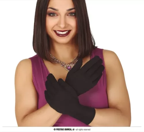 PAIRE DE GANTS NOIRS 23 cm – Image 2