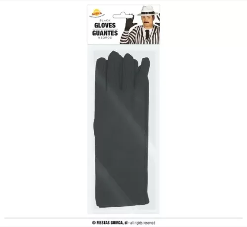 PAIRE DE GANTS NOIRS 23 cm