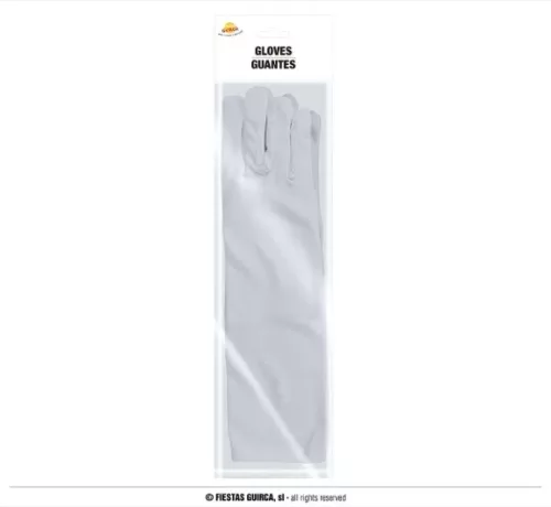 PAIRE DE GANTS BLANCS 45 CM
