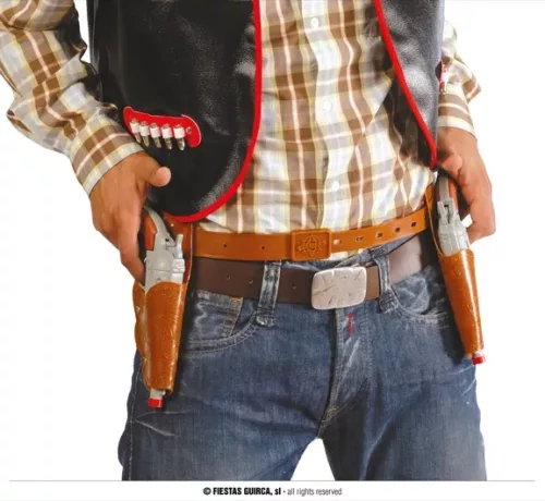 CARTOUCHIÈRE DOUBLE + 2 PISTOLETS – Image 2