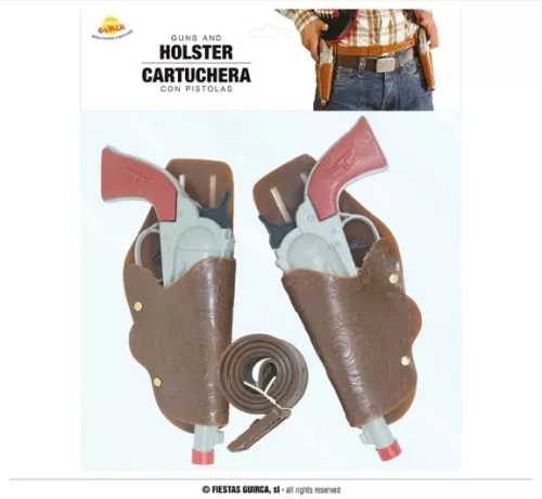 CARTOUCHIÈRE DOUBLE + 2 PISTOLETS