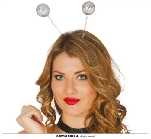 DIADEME BOULES PAILLETTES ARGENTEES – Image 2