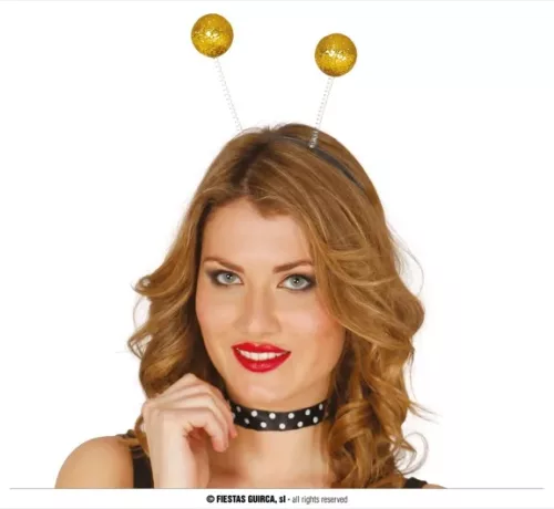 DIADEME BOULES PAILLETTES DOREES – Image 2