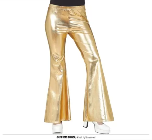 PANTALON PATTE D'ÉLÉPHANT DORÉ – Image 2