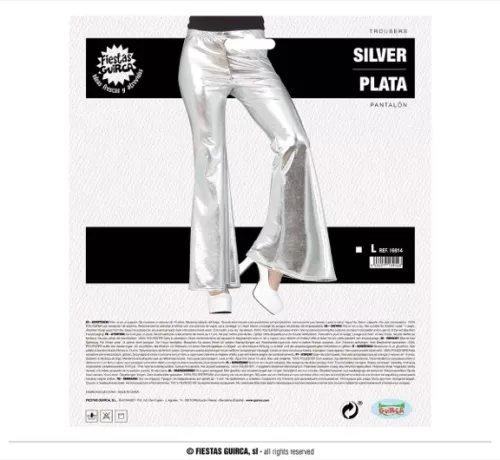 PANTALON PATTE D'ÉLÉPHANT ARGENTÉ