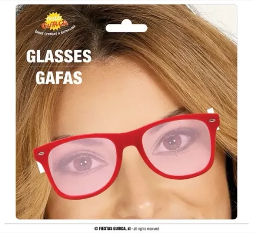 LUNETTES ROUGES AVEC VERRES ROUGES