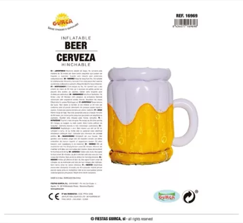 PINTE DE BIÈRE GONFLABLE POUR BOISSON 45X30 CMS