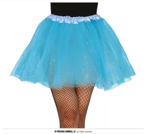 TUTU A PAILLETTES, BLEU CIEL, 40 CMS