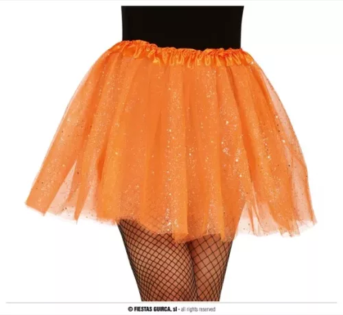 TUTU A PAILLETTES, ORANGE, 40 CMS