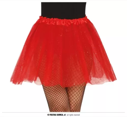 TUTU A PAILLETTES, ROUGE, 40 CMS