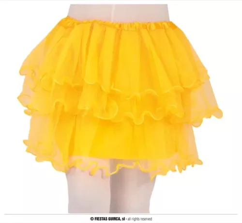 TUTU À VOLANTS, JAUNE, 30 CMS, ENFANT