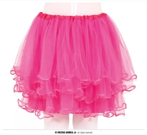 TUTU À VOLANTS, FUSCHIA, 30 CMS, ENFANT