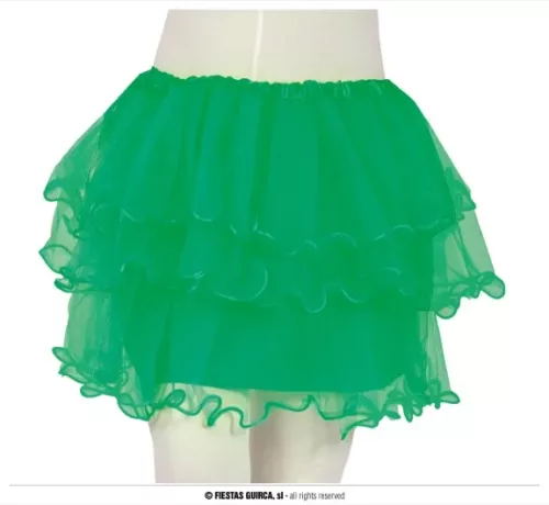 TUTU À VOLANTS, VERT, 30 CMS, ENFANT