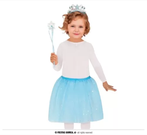 SET BLEU, DIADÈME, BAGUETTE ET TUTU, ENFANT