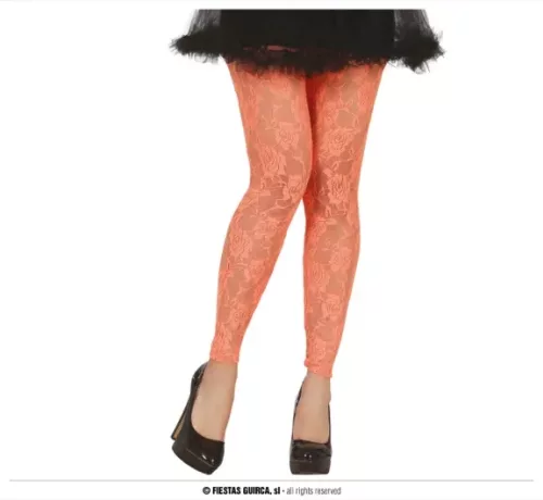 LEGGINGS EN DENTELLE ORANGE