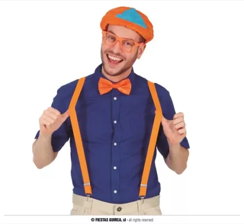SET : CASQUETTE, NOEUD PAPILLON, BRETELLES ET LUNE