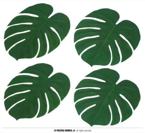 SET 4 FEUILLES DE PALMIER