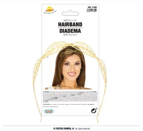 DIADÈME FEUILLES MÉTAL DORÉE