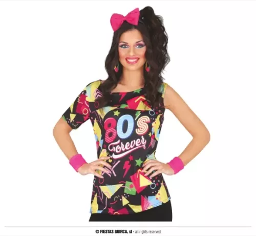 T-SHIRT 80S, ADULTE, 38 - 40 (M)