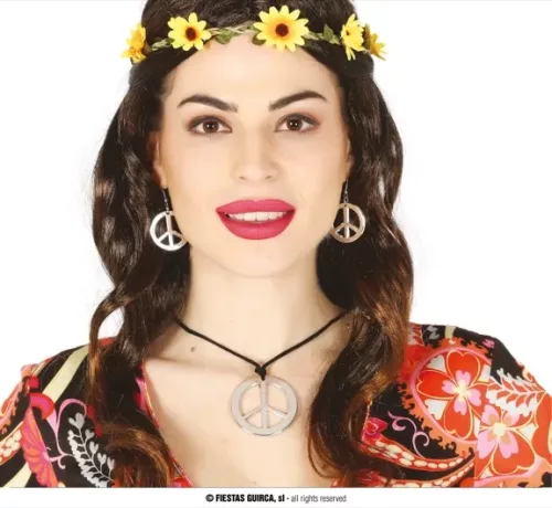 SET HIPPIE BOUCLE D OREILLE ET COLLIER