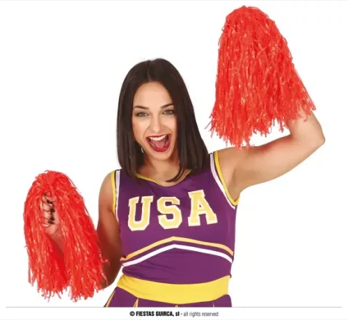 SET 2 POMPONS ROUGE 80GRS – Image 2