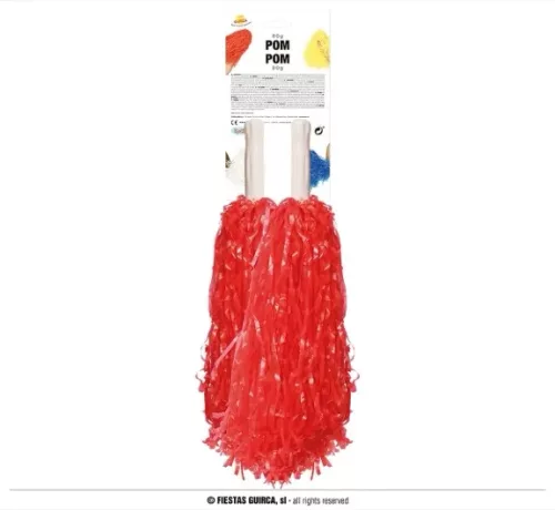 SET 2 POMPONS ROUGE 80GRS