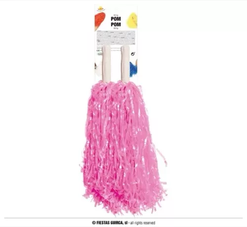 SET 2 POMPONS ROSE 80GRS