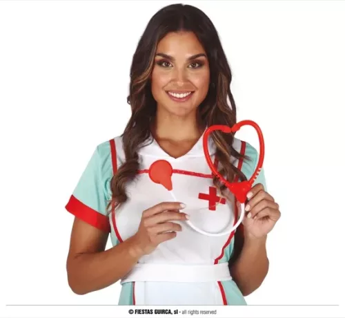 STETHOSCOPE ROUGE/BLANC
