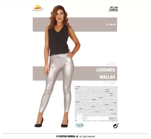 LEGGINS EFFET MÉTALIQUE ARGENT