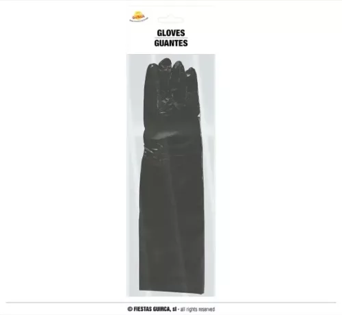 GANTS EFFECT MÉTALIQUE NOIR 45CM