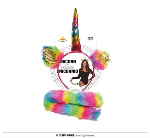 SET LICORNE MULTICOULEUR
