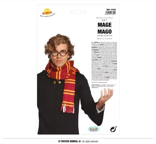 SET MAGICIEN ECHARPE ET LUNETTES