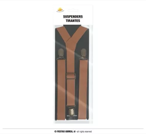 BRETELLES MARRON SIMILCUIR