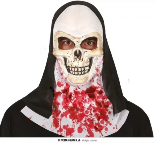 MASQUE NONNE TÊTE DE MORT PVC