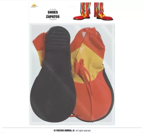 CHAUSSURES DE CLOWN ROUGE/JAUNE EXTRA