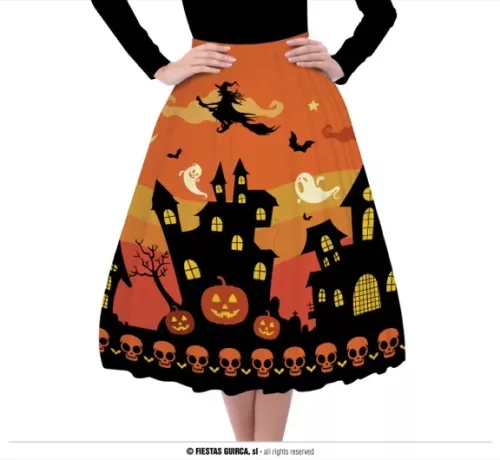 JUPE D'HALLOWEEN ORANGE