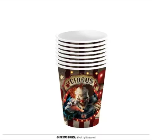 SACHET DE 6 GOBELETS CLOWN 240 ML – Image 2