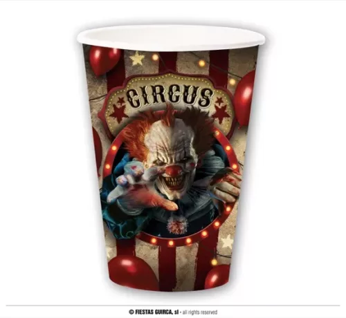 SACHET DE 6 GOBELETS CLOWN 355 ML