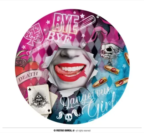 SACHET 6 ASSIETTES DANGEROUS GIRL 23 CMS – Image 2