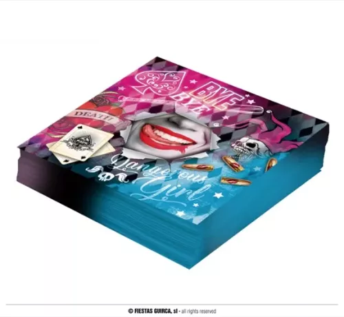 SACHET 20 SERVIETTES DANGEROUS 16X16 CMS