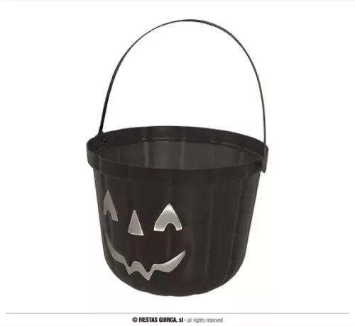 SEAU CITROUILLE 20 CMS.NOIR