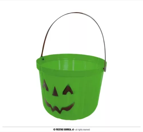 SEAU DE CITROUILLE 20 CMS.VERT